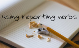 Using reporting verbs